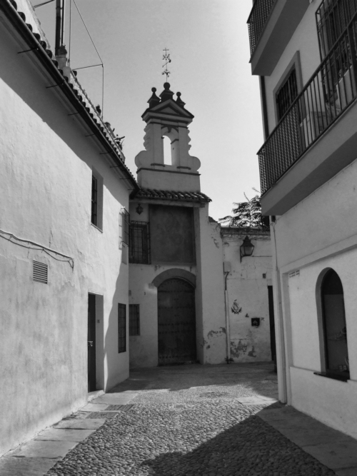 A Church squeezed into a corner in Cordoba, Spain