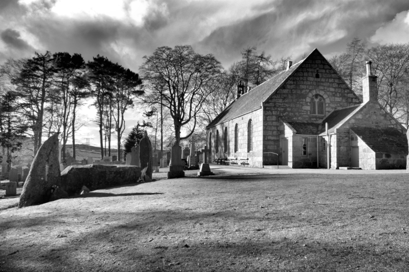 There is a recumbent stone circle in the kirk yard of Midmar Church, Aberdeenshire (Hi Res available)