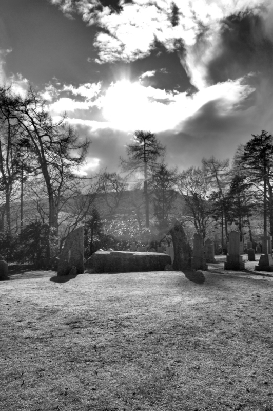 Recumbent Stone Circle in Midmar Kirk Yard