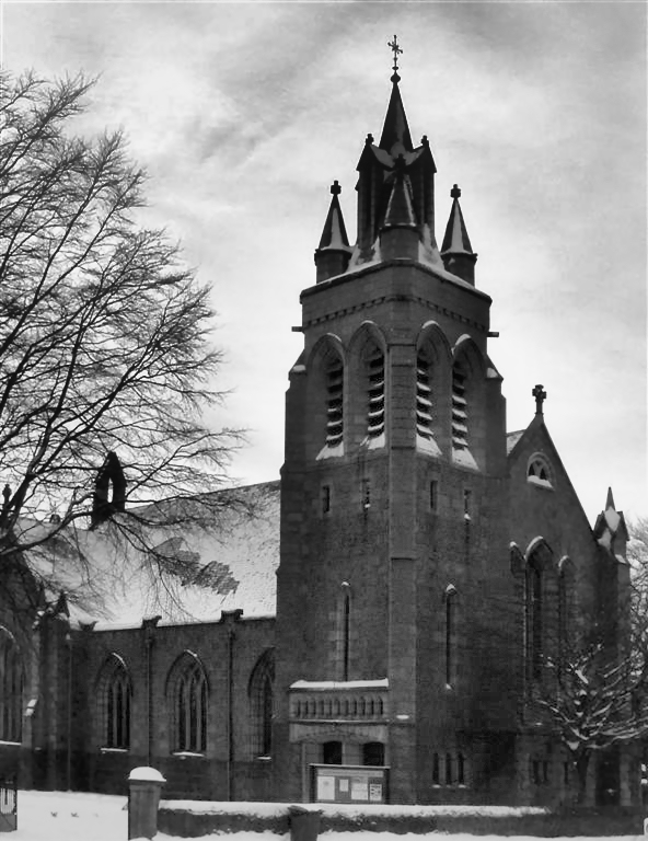 Ruthriestone Church in the snow, Aberdeen, Scotland