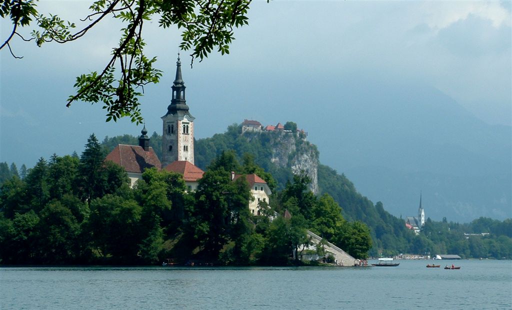 Photograph: Church And Castle- Lake Bled